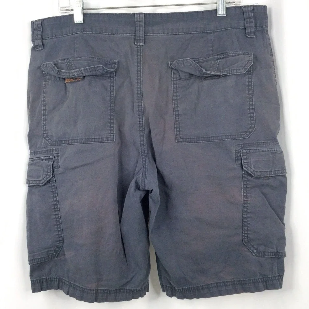 Unionbay Cargo Shorts Men's Size 36 Gray Cotton Stretch Bermuda 10